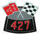 Photo of Air Cleaner Decals Crossed Flags    427 for 1970 Chevelle