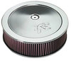 Complete Air Filter Assembly wChrome Lid    114 drop base 4 filter