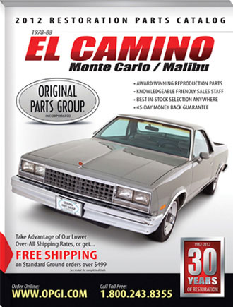 Our 1978 through 1988 El Camino Malibu and Monte Carlo catalog is a must if