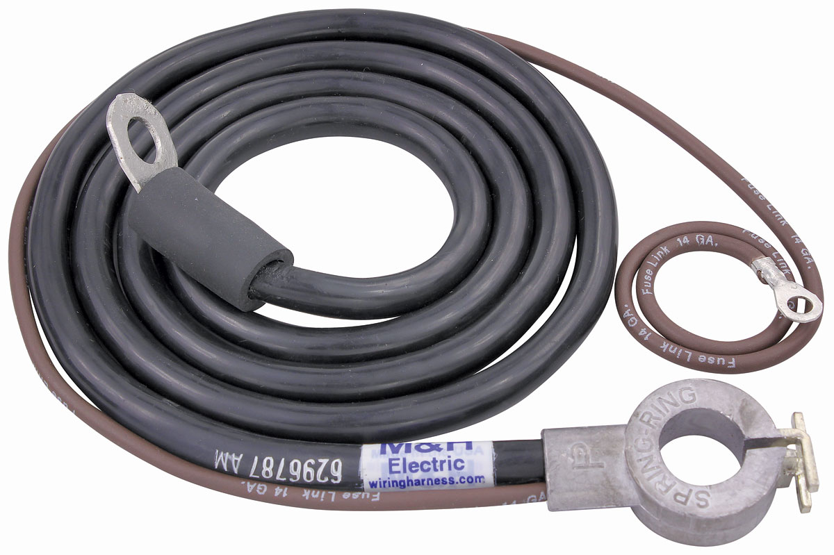 M&H Chevelle Battery Cable, Spring Ring Positive V8, 396 Fits 196970
