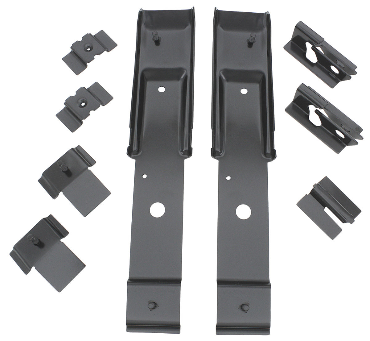 Chevelle Seat Mounting Brackets front bucket/rear cpe./conv. bench Fits