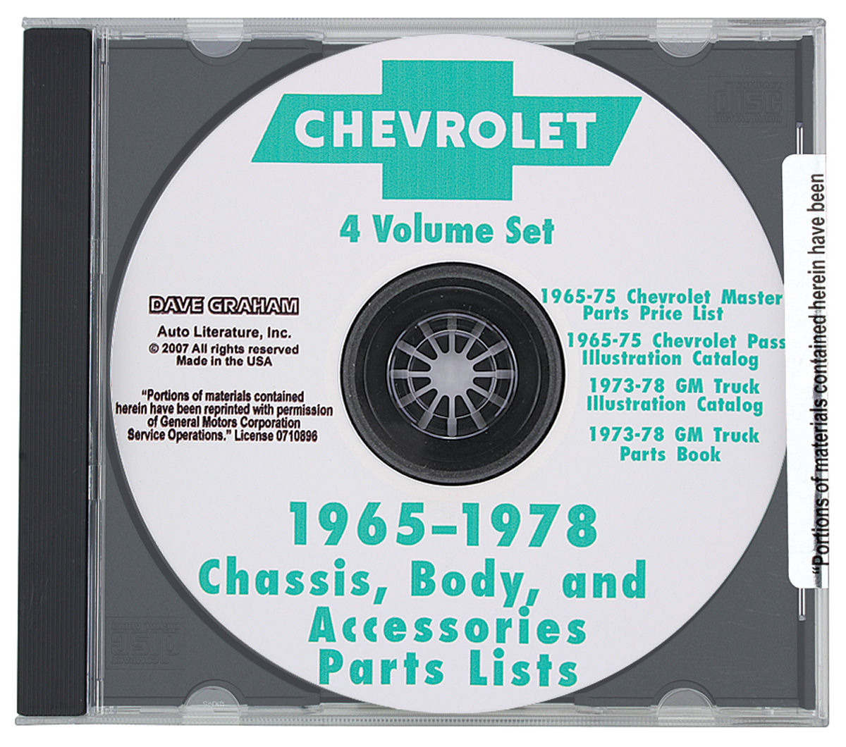 Chevrolet Parts Catalog CD 196578