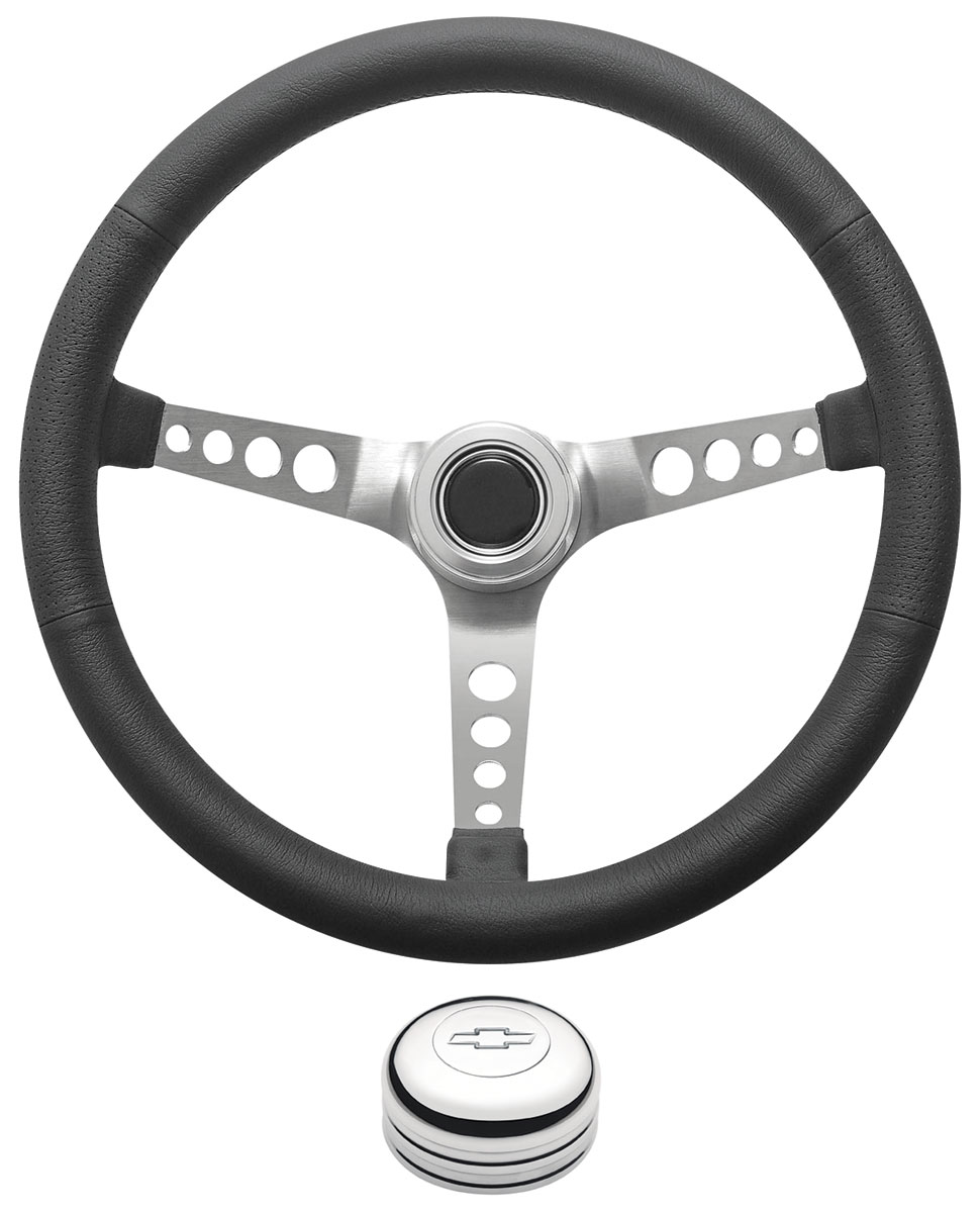 El Camino Steering Wheel Kit, Retro Wheel With Holes Tall Cap
