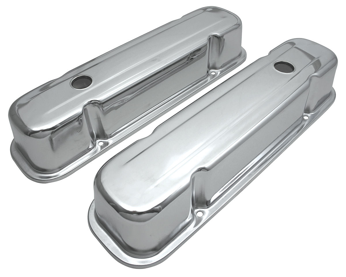 196173 GTO Valve Covers, Chrome (Reproduction) Baffled 326455