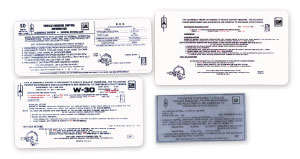 Decal, Emissions, 1970 Cutlass, 350-4V, AT/MT, OI