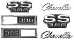 Photo represents subcategory: Complete Nameplate Kits for 1964 Chevelle