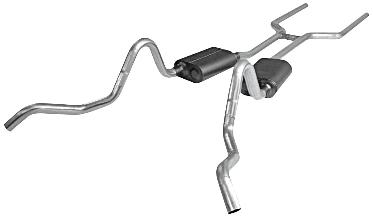 FLOWMASTER 1964-1967 GTO Exhaust Kit, Stainless Steel Dual Out Side, 3