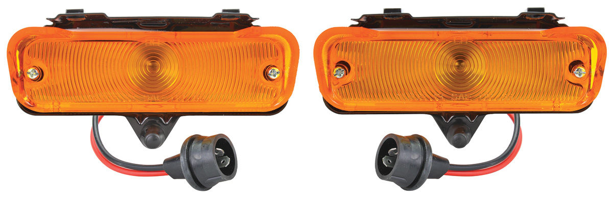 1970 Chevy El Camino Parking Lamp Lens Pair – Left & Right, Dynacorn L70BN