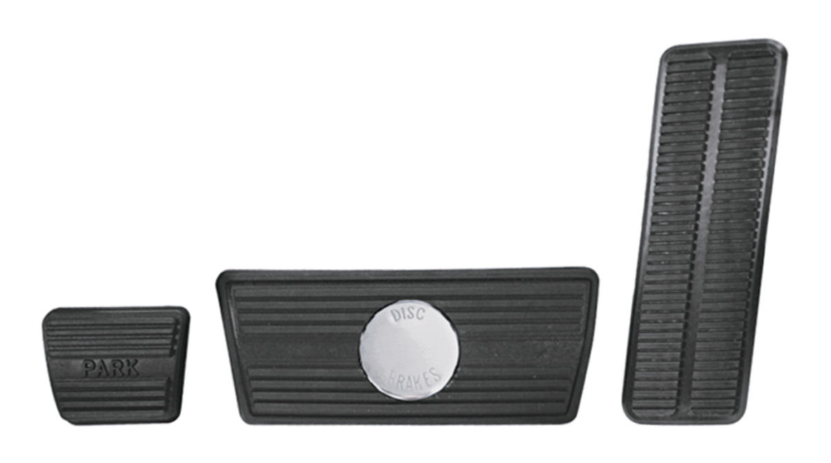 Accelerator Gas Pedal Pad With Chrome Trim For 1964-67 Chevelle, El Camino & 1965-70 Impala