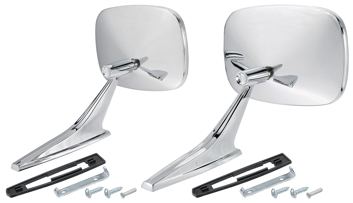 RESTOPARTS Chevelle Mirror, 196972 Rectangular Fits 196972 Chevelle
