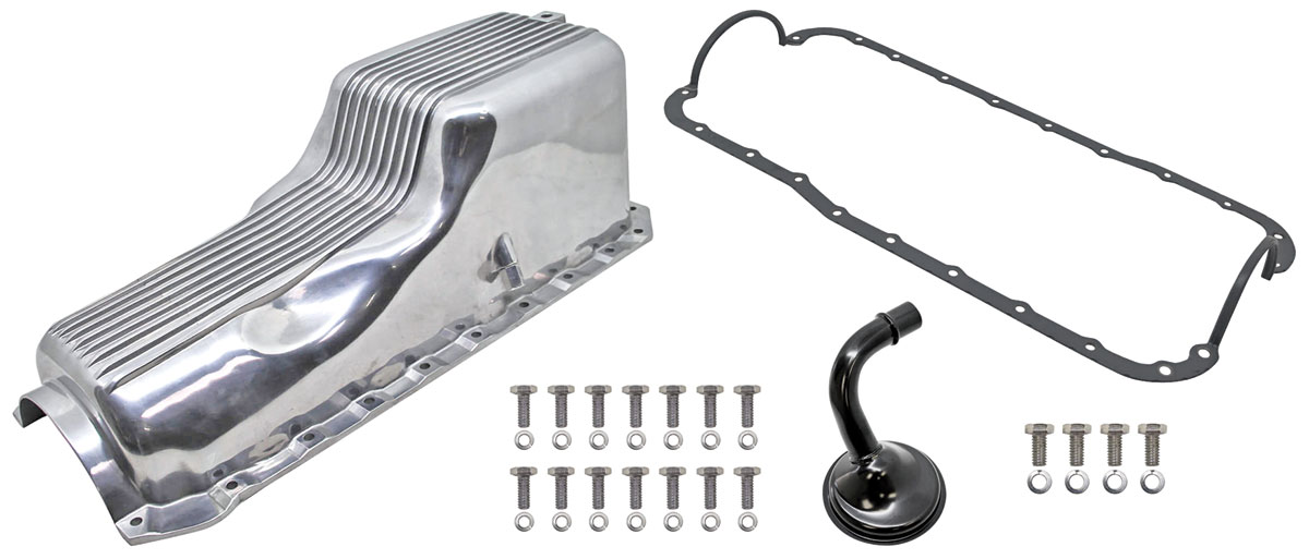 Holley 19641977 Chevelle Oil Pan Kits, Finned, Cast Aluminum Big Block