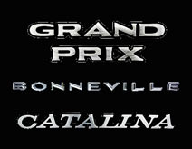 Pontiac Grand Prix, Bonneville & Catalina badges