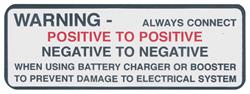 Decal, 63-64 Buick, Battery, Connection Warning