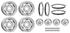 Wheel Kit, Rally I, 1965 Pontiac, 14" X 6", w/1-5/8" Deep Rings