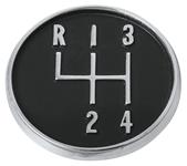 Emblem, Console, Shift Pattern, Buick, 4-Speed