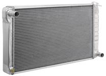 Aluminum Radiator, 68-77 A-Body, V8, 2-Row, 18-1/4" x 28-1/4", Pass. Filler