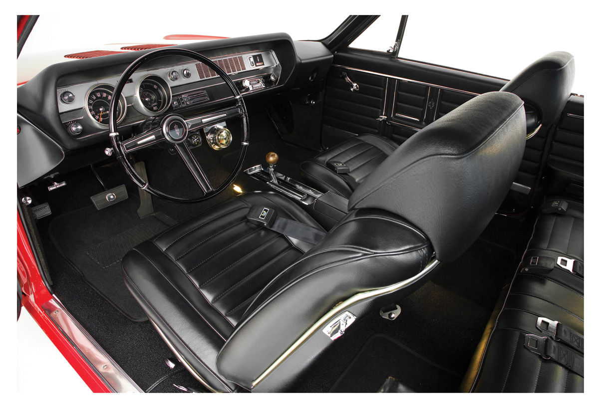 Interior Kit, 1969 Cutlass Stage III, Buckets, Holiday/442/Hurst Olds Coupe  PUI Black SELECT