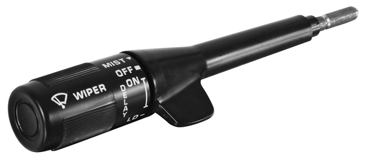 Lever, Turn Signal, 198288, Black, w/Pulse Wipers, w/o Cruise Control