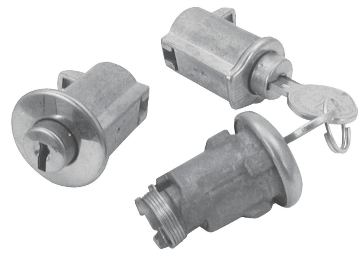 Lock Set, Console/Glove Box/Trunk, 196465 GTO/Tempest/LeMans