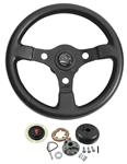 Steering Wheel Kit, Formula GT, 1964-66 Bonn/Cat/GP, w/ Standard Column, Black