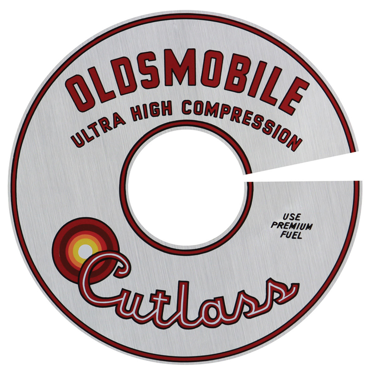 Decal, 6566 Cutlass, Air Cleaner, UltraHigh Compression, 330 4bbl, 11