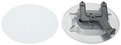 Glass, Sport Mirror, 1970 Cutlass, Manual, Oval 5" x 3-3/4", w/ Mounting Plate