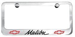 License Plate Frame, Designer, Malibu Script w/ Bowtie