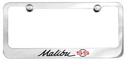 License Plate Frame, Designer, Malibu SS Script