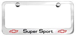 License Plate Frame, Designer, Super Sport Block w/ Bowtie