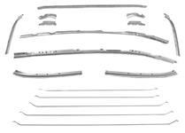 Headliner Retaining Strip & Bow Set, 1964-65 Chevelle Coupe, 16pc