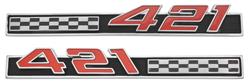 Emblem, Fender, 1965 Bonneville & Catalina & Grand Prix, 421