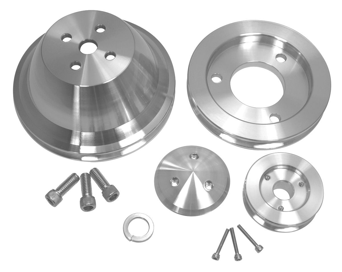 March Performance Pulley Set, March VBelt, BB Chevy, Short Water