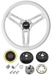 Steering Wheel, Grant Classic 5, Chevrolet, White w/ Red Bowtie Cap