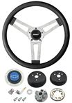 Steering Wheel Kit, Grant Classic 5, Chevrolet, Black w/ Blue Bowtie Cap
