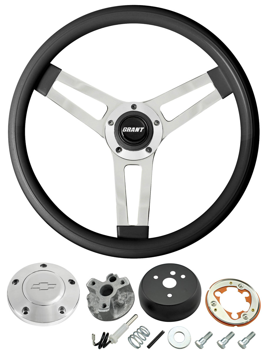 Steering Wheel Kit, Grant Classic 5, 196769 Chevrolet, w/ Billet