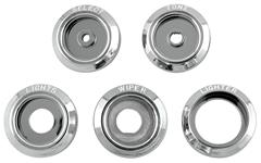 Bezel Set, Dash Switches, 1967-72 Pontiac A-Body & Full Size, With White Letters