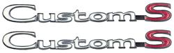 Emblem, Fender, 1969 LeMans & Tempest, Custom S, Pair