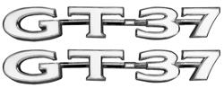 Emblem, Fender, 1970-71 LeMans & Tempest, GT-37, Pair