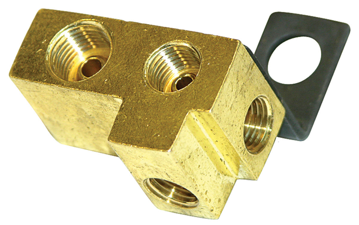 Distribution Block, Brake, 1966 Bonn/Cat/GP, Dual M/C or Power Disc