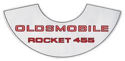 Decal, Air Cleaner, 1969-72 Cutlass, Rocket 455, 4bbl