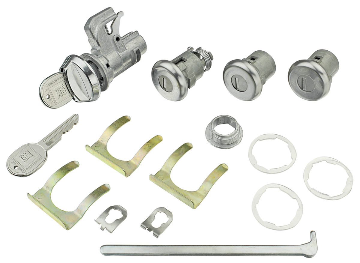 Lock Set, Glove Box/Trunk/Doors, 196869 Chevelle/197172 Sky, w