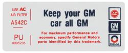Decal, 76 Pontiac, Keep Your GM Car All GM, 400, 8995235, PU