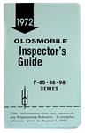 Book, "Inspectors Guide", 1972 Oldsmobile