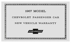 Warranty Certificate, 1967 Chevrolet