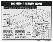 Decal, 64-66 El Camino, Jacking Instructions
