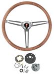 Steering Wheel Kit, Grant Classic Nostalgia, 1964-66 Fullsize, w/o Tilt, Wood
