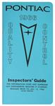Book, Line Inspectors Guide, 1966 Pontiac