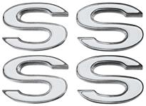 Emblem, Fender, 1969-72 Chevelle & El Camino Super Sport, Four "S" Kit