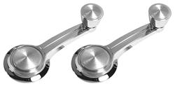 Handle, Window Crank, 1965-66 GM A-Body/Bonn/Cat/GP/1965 Riviera, Chrome, Pair