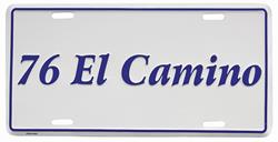 License Plate, Custom, 1976 El Camino